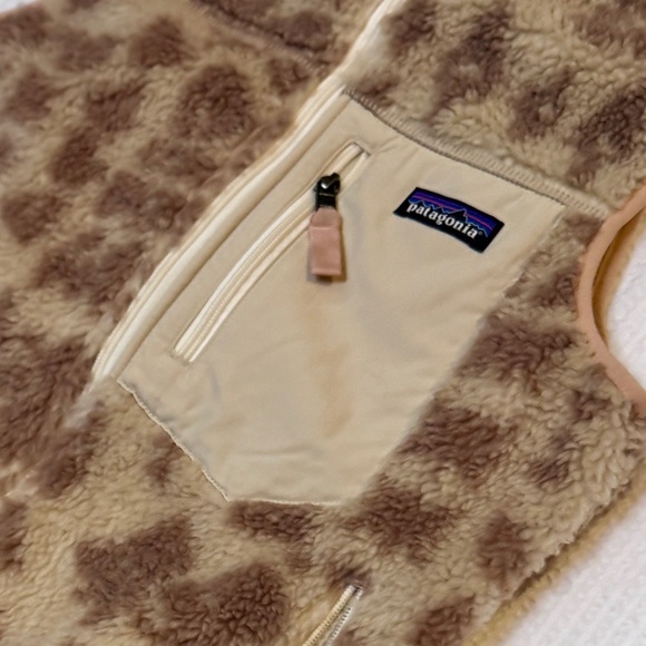 Patagonia Classic Retro-X Fleece Vest Small Sherpa Windproof Cream Tan - Picture 4 of 9